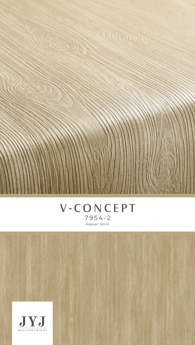 Giấy dán tường vân gỗ màu nâu Vconcept 7954-2